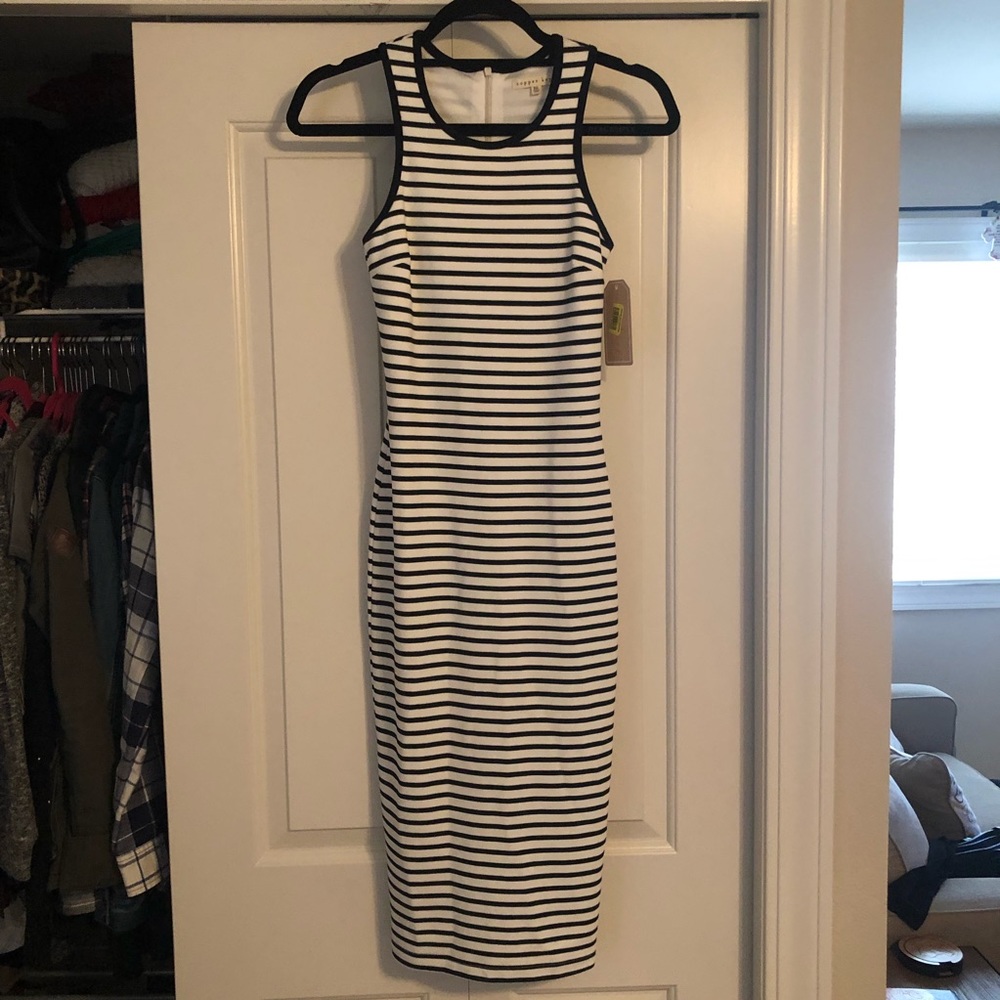 Striped midi dress